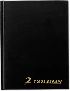 adams arb8002m account book 2 column black cover 80 pages 7 x 9 1/4 1st edition adams b0765db83s