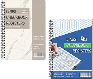 2pcs checkbook register check registers for personal accounting ledger book personal budget planner and money