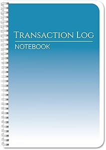bookfactory transaction log book/transactions notebook/ledger/register wire o 100 pages 6 x 9 bx 1st edition