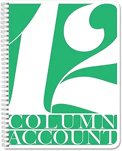 bookfactory 12 column ledger book account book accounting notebook columns columnar accountant logbook format
