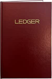 bookfactory ledger book/accounting ledger/ 4 column ledger notebook 100 pages 6 x 9 burgundy cover section