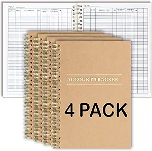 4 pack accounting ledger books for home budget tracking business bookkeeping home expense tracking notebook