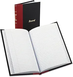 boorum and pease 96304 record/account book black/red cover 144 pages 5 1/4 x 7 7/8 1st edition boorum pease