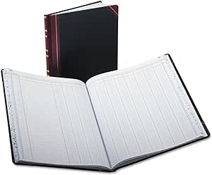 boorum and pease 1602121512 columnar accounting book 12 column black cover 150 pgs 10 1/8 x 12 1/4 1st