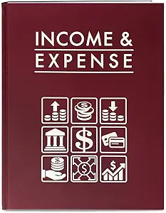 bookfactory income and expense log book/tracker/small business ledger book/accounting and bookkeeping