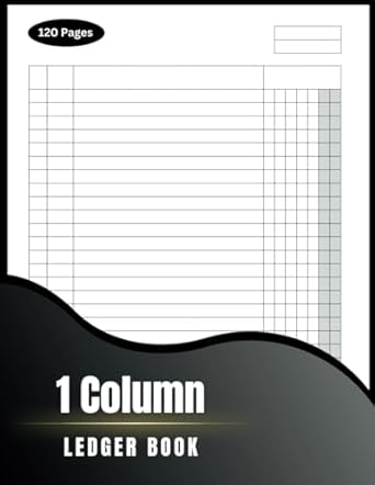 1 column ledger log book simple one column for bookkeeping and accounting blank customizable log book small