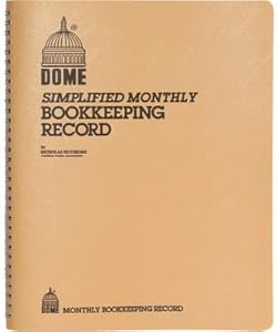 dome bookkeeping record book monthly 128 pages 9 x11 beige 1st edition  b016mgd68i