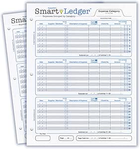 smart ledger sorts groups and records expenses by category/small business ledger and organizer/easy accurate