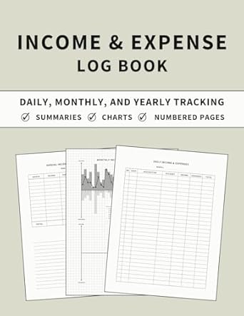 income and expense log book accounting and bookkeeping ledger book for daily monthly and yearly tracking for