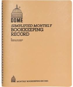 dome bookkeeping record book monthly 128 pages 9 x11 beige 1st edition  b016mgd68i