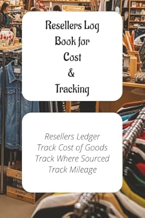 resellers log book for cost and tracking resellers ledger inventory log 1st edition jw reseller b0fbwwlt4l