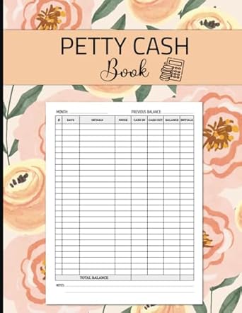 petty cash book petty cash ledger book for small business accounting purposes cash flow tracker petty cash