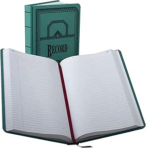 boorum and pease canvas account book record 16 lb 12 1/8 x 7 5/8 500 pages blue 1st edition boorum pease