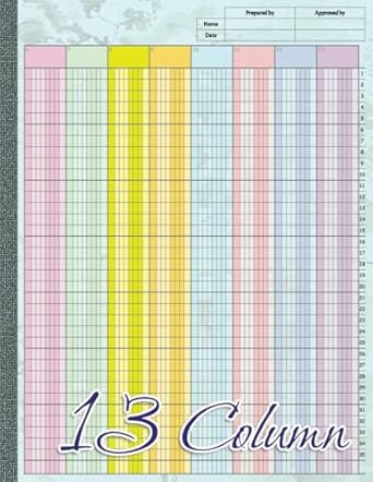 13 column ledger book color coded accounting ledger book for bookkeeping budgeting expense tracking and
