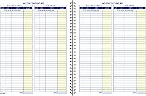 adams bookkeeping record book monthly format white 8 5 x 11 inches 1st edition  b000gaxph4