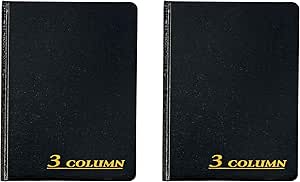 adams account book 7 x 9 25 inches black 3 columns 80 pages 1st edition  b078k8kqld