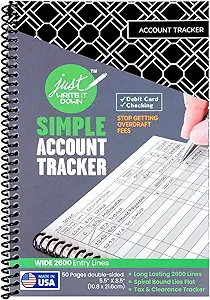 the superior registers premium check book register and debit card ledger notebook checking account register