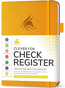 clever fox check register book deluxe transaction register accounting ledger book checkbook register and