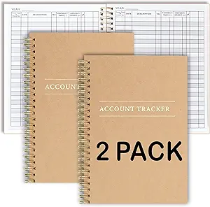 2 pack accounting ledger books for home budget tracking business bookkeeping home expense tracking notebook