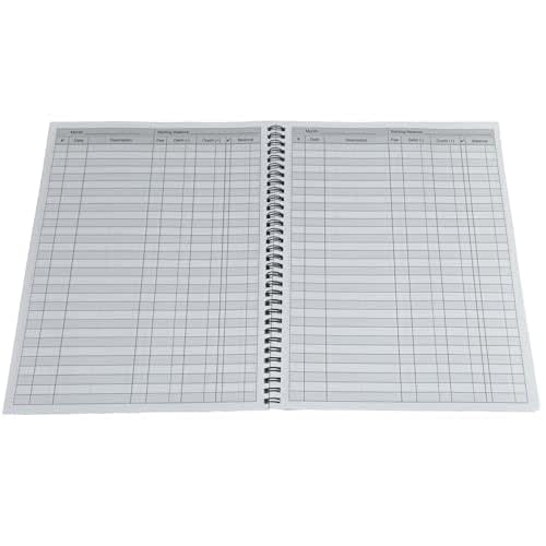 accounting ledger book 8 5 x 11 wire bound financial logbook for accurate account management and checkbook