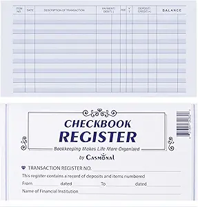 12 pack checkbook register check register books for personal and work use transaction registers accounting