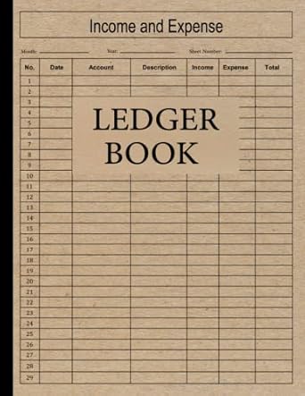 ledger book large simple income and expense log book for small business personal finance and bookkeeping 1st