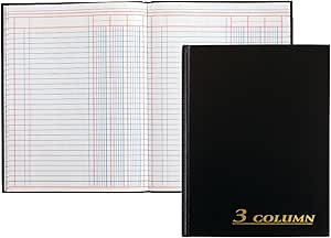 adams account book 7 x 9 25 inches black 3 columns 80 pages 1st edition adams b0038jsk3o