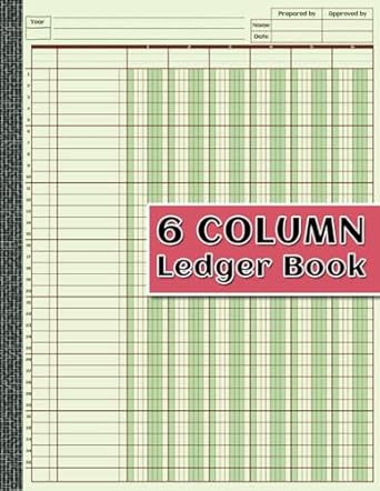 6 column ledger book green six column accounting ledger log book for bookkeeping personal finance and small