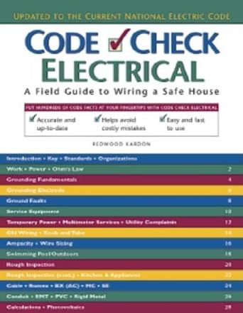code check electrical an illustrated guide to wiring a safe house by redwood kardon 1st edition  b01mtlj3zr