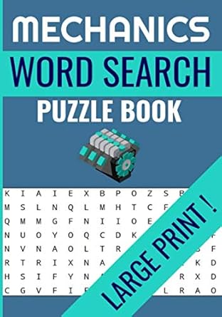 mechanics word search puzzle book large print word searches brain games about mechanics engines fuels and