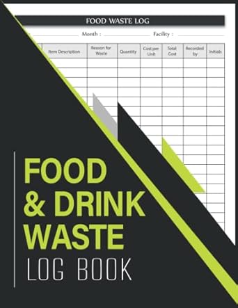 food and drink waste log book kitchen safety management book food hygiene record book food wastage tracker