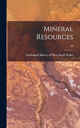 mineral resources 22 1st edition geological survey of new south wales 1013429656, 978-1013429651