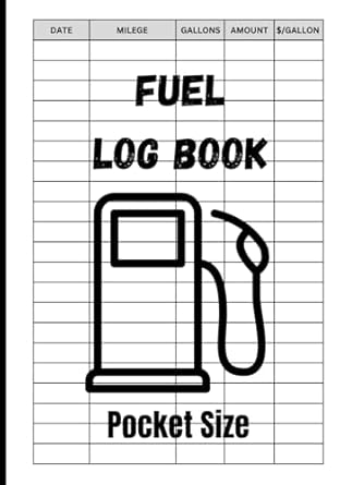 fuel log book pocket size simplified mileage and gas tracking for businesses and individuals up to 2 500