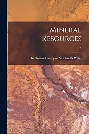 mineral resources 9 1st edition geological survey of new south wales 1014014948, 978-1014014948