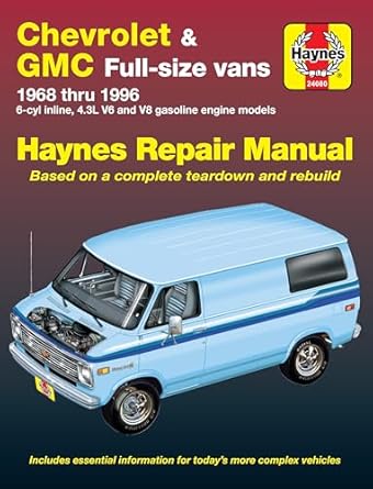 chevrolet and gmc full size vans haynes repair manual 1st edition john haynes 1563921979, 978-1563921971