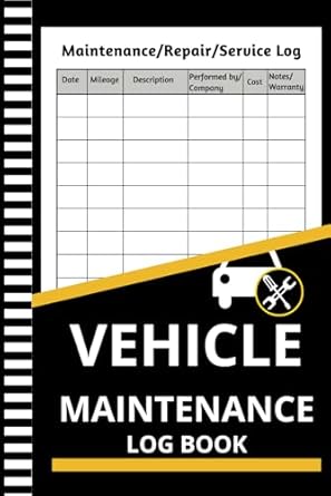 vehicle maintenance log book automotive service record book oil change logbook car repair journal auto