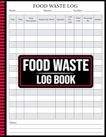 food waste log book track consumption reduce wastage improve efficiency and make sustainable choices 1st