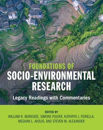 foundations of socio environmental research legacy readings with commentaries 1st edition william r burnside