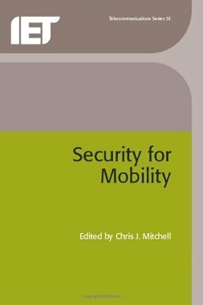 security for mobility 1st edition chris j mitchell 0863413374, 978-0863413377