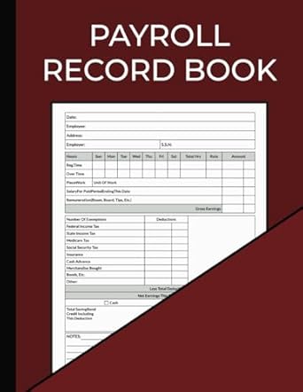 payroll record book employee payroll ledger record for small businesses payroll accounting and bookkeeping