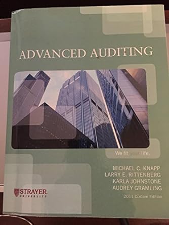 advanced auditing 1st edition  1111463700, 978-1111463700