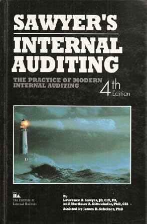 sawyers internal auditing the practice of modern internal auditing 1st edition lawrence b sawyer 0894133365,