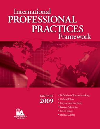 international professional practices framework 1st edition inst of internal auditors 0894136399,