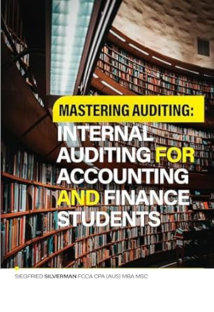 mastering auditing internal auditing for accounting and finance students 1st edition siegfried silverman fcca