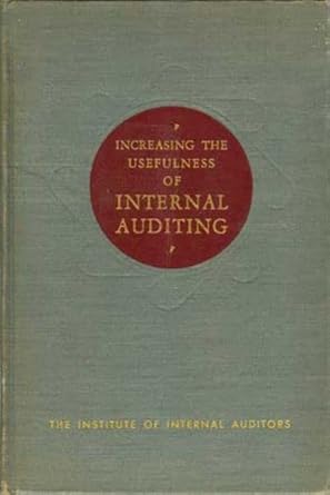 increasing the usefulness of internal auditing 1st edition the institute of internal auditors b002df9402