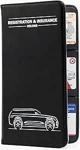 canopus car registration and insurance holder vehicle glove box organizer and document holder wallet for auto
