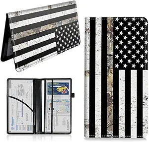 car registration and insurance card holder vehicle license documents glove box compartment organizer wallet