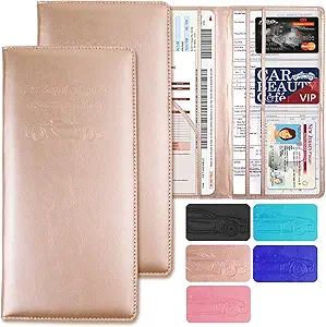 car accessories registration and insurance holder leather essential card magnetic shut wallet vehicle glove