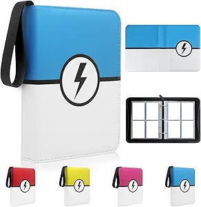 radwimps premium 4 pocket trading card binder with 50 removable sleeves holds 400 cards 3 ring zipper game