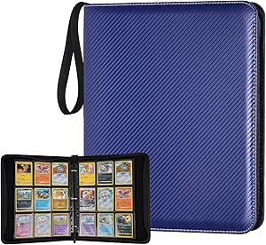 9 pocket card binder premium zip trading card binder 720 double sided pocket pu card collection binder
